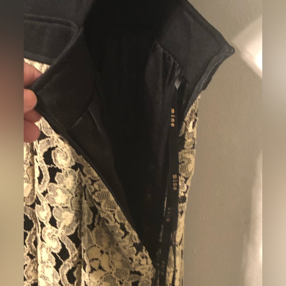MINE LACED NWOT DRESS HI-LOW SIZE SMALL BLACK AND BEIGE - Picture 12 of 14